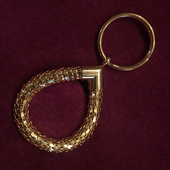 🌹 Vintage Gold Mesh Tear Drop Key Chain - Picture 2 of 9